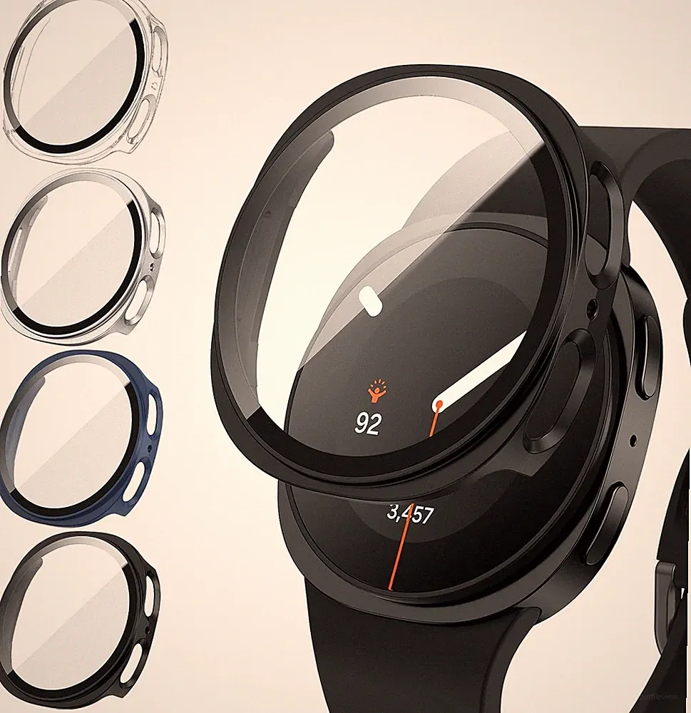 Schutzhülle für Galaxy Watch 9 8 40mm, 4 Stück, HD Glass, Kratzfest, Hart PC