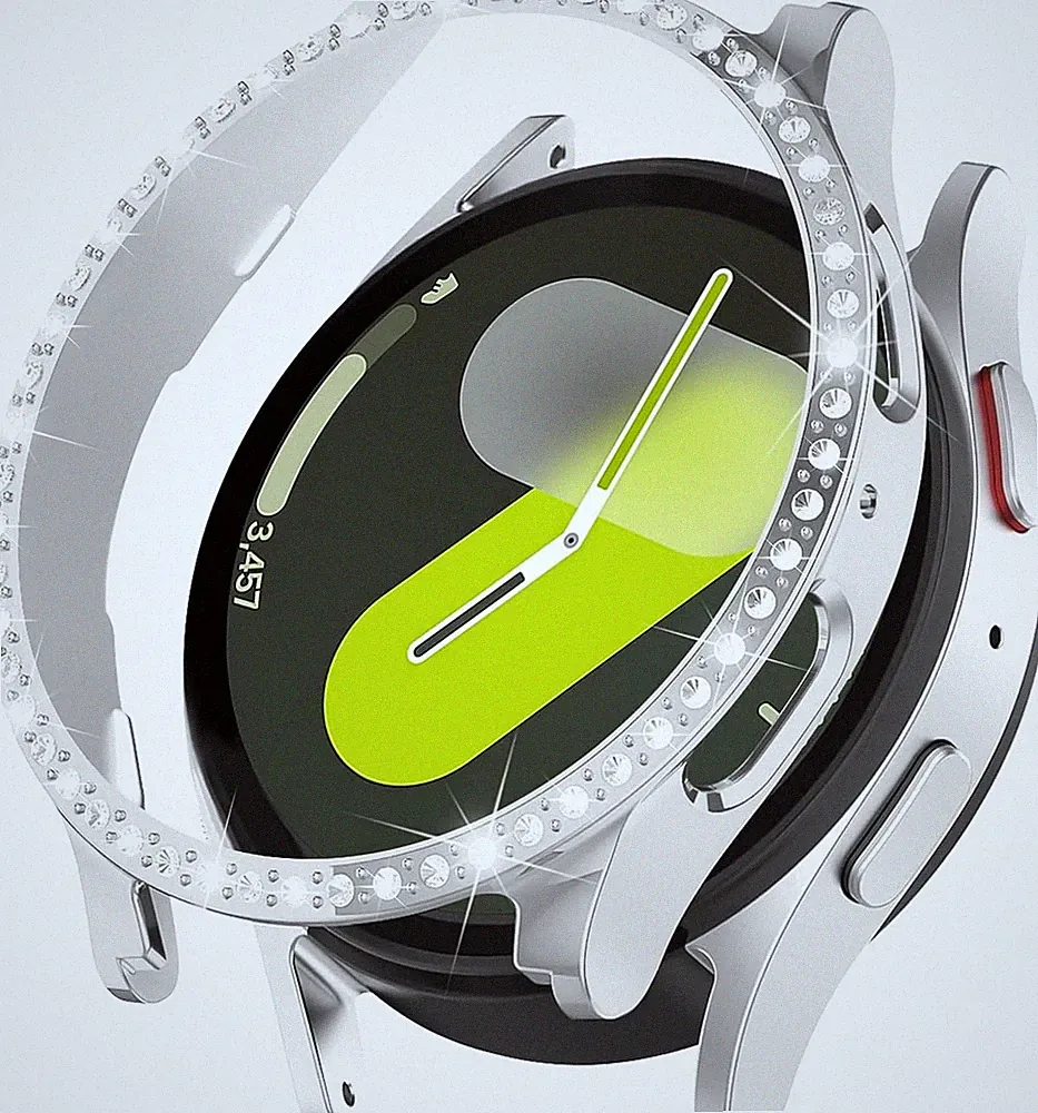 Silberne Glitzer-Smartwatch