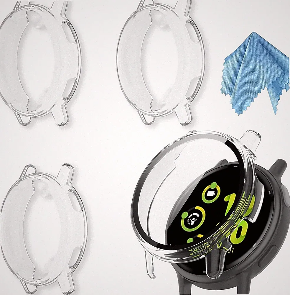 Schutzhülle für Smartwatch, Set mit drei transparenten Hüllen aus weichem TPU, m