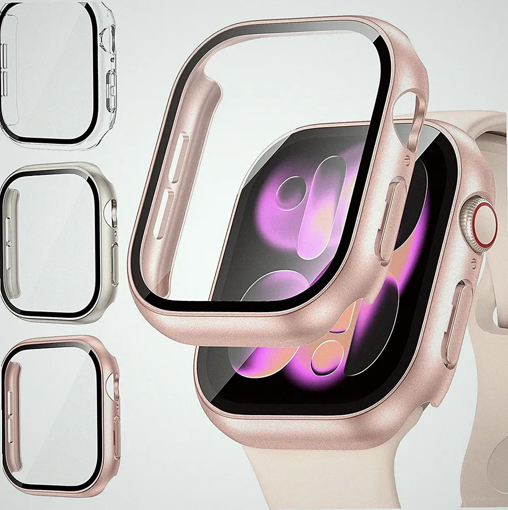 Schutzhülle mit Displayschutz für Apple Watch 10 11 46mm Zubehör Schutz