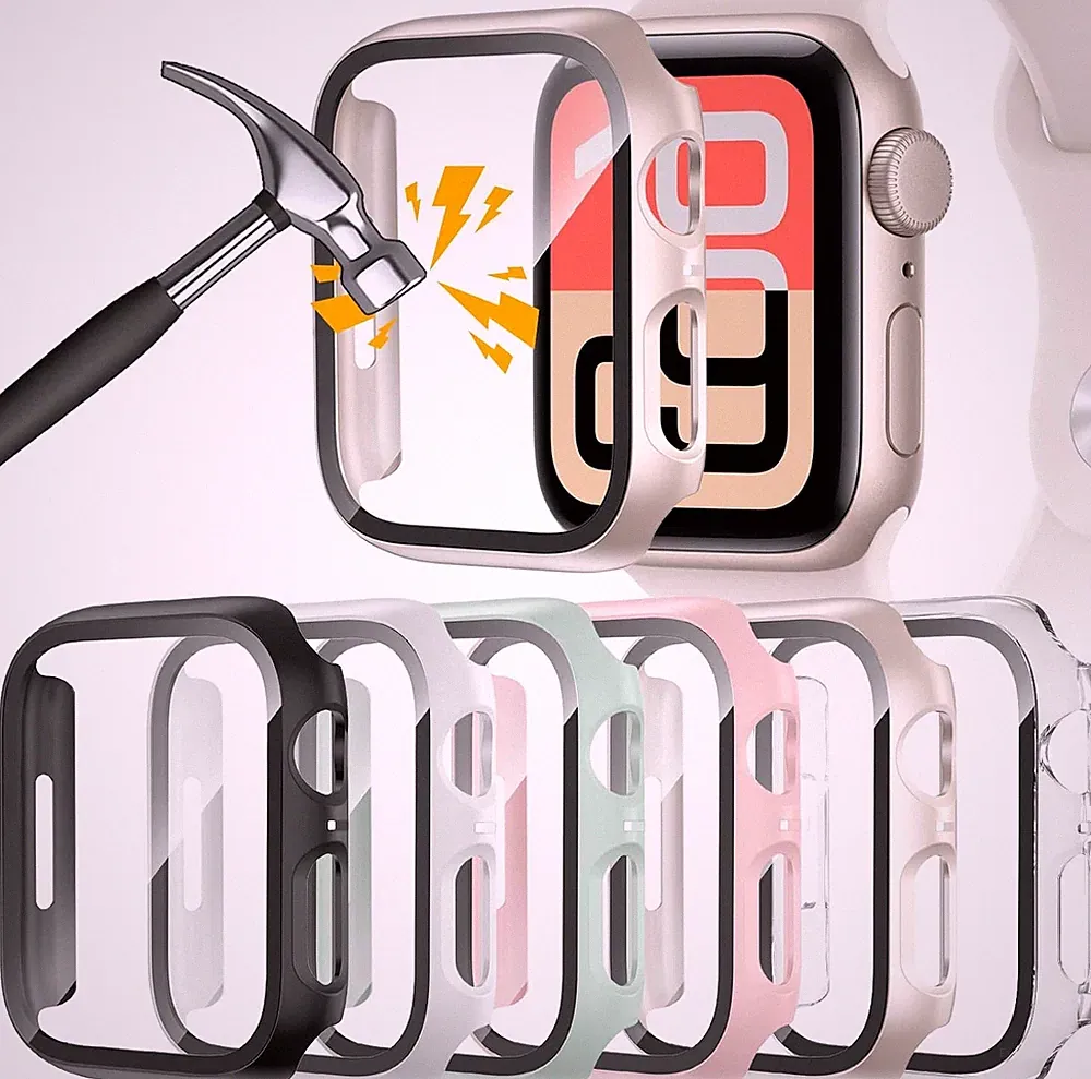 Schutzhülle mit Displayschutzfolie für Apple Watch 41mm Ultradünn Kratzfest 6