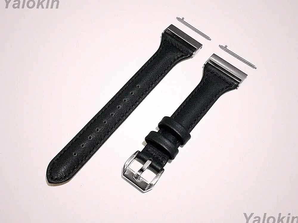 Schwarzes Slim Lederband Armband Für Garmin Venu X1 Fitness Smartwatch -A24B22