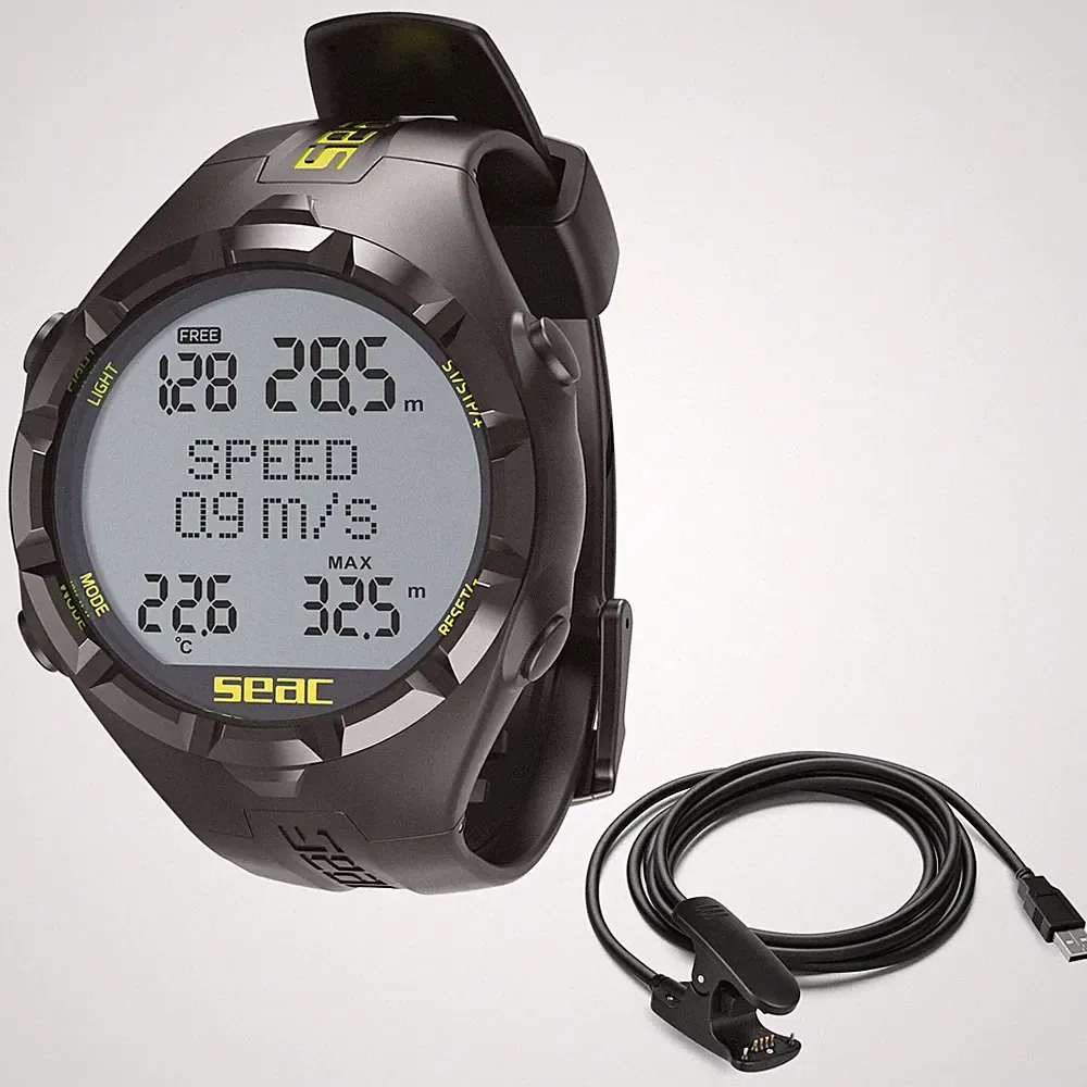 Seac Apnea Computer Schwarz Gelb HR USB Smartwatch