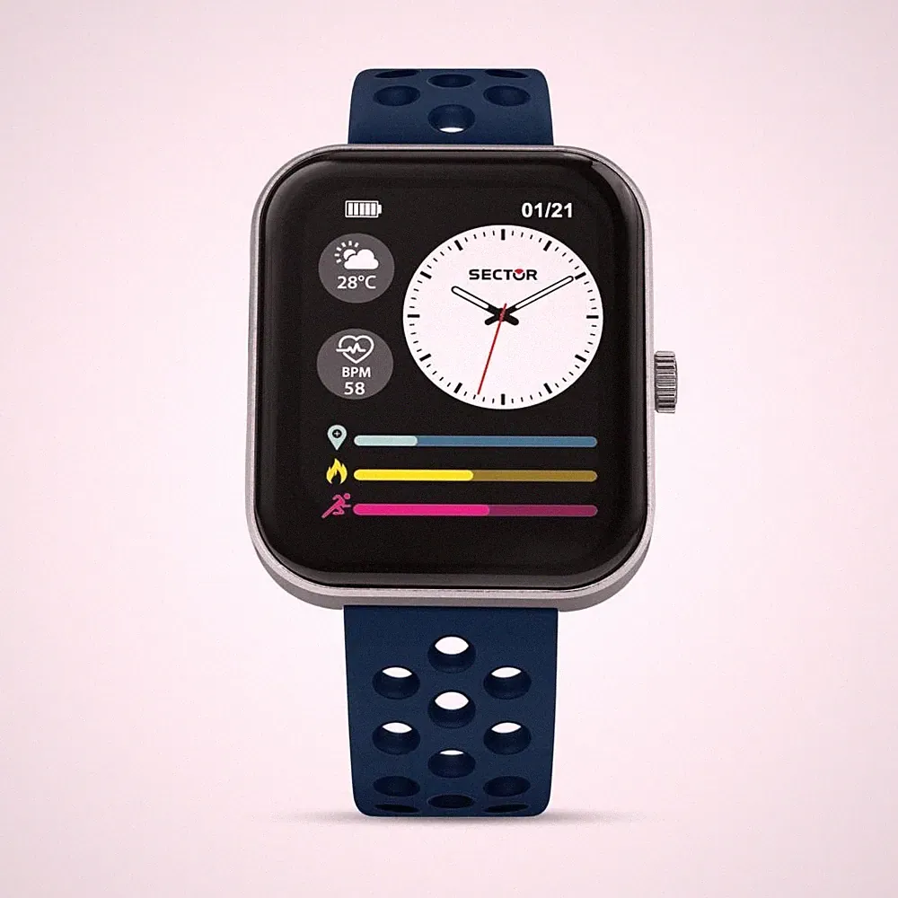 SECTOR S-03 Pro Smartwatch Unisex Smart Digital Blau Display Analysches
