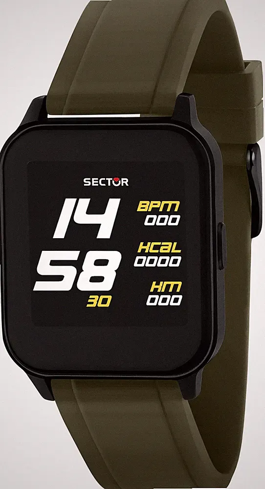 Grün-silberne Smartwatch