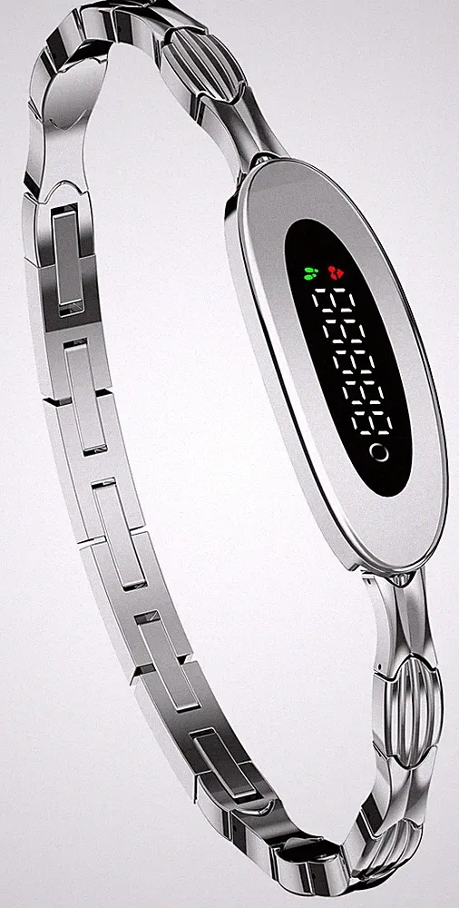 Silber Fitness Tracker Damen Smartwatch IP68 Wasserdicht Herzfrequenzmonitor