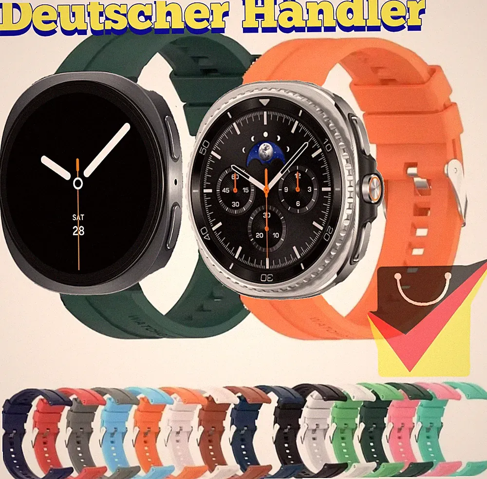 Silikon Armband für Samsung Galaxy Watch 8 Classic 46mm / 40mm/ 44mm smart