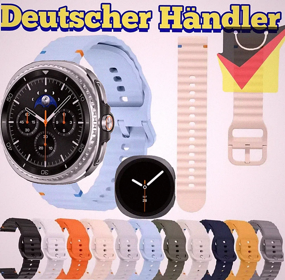 Silikon Armband für Samsung Galaxy Watch 8 Classic 46mm / 40mm/ 44mm smart