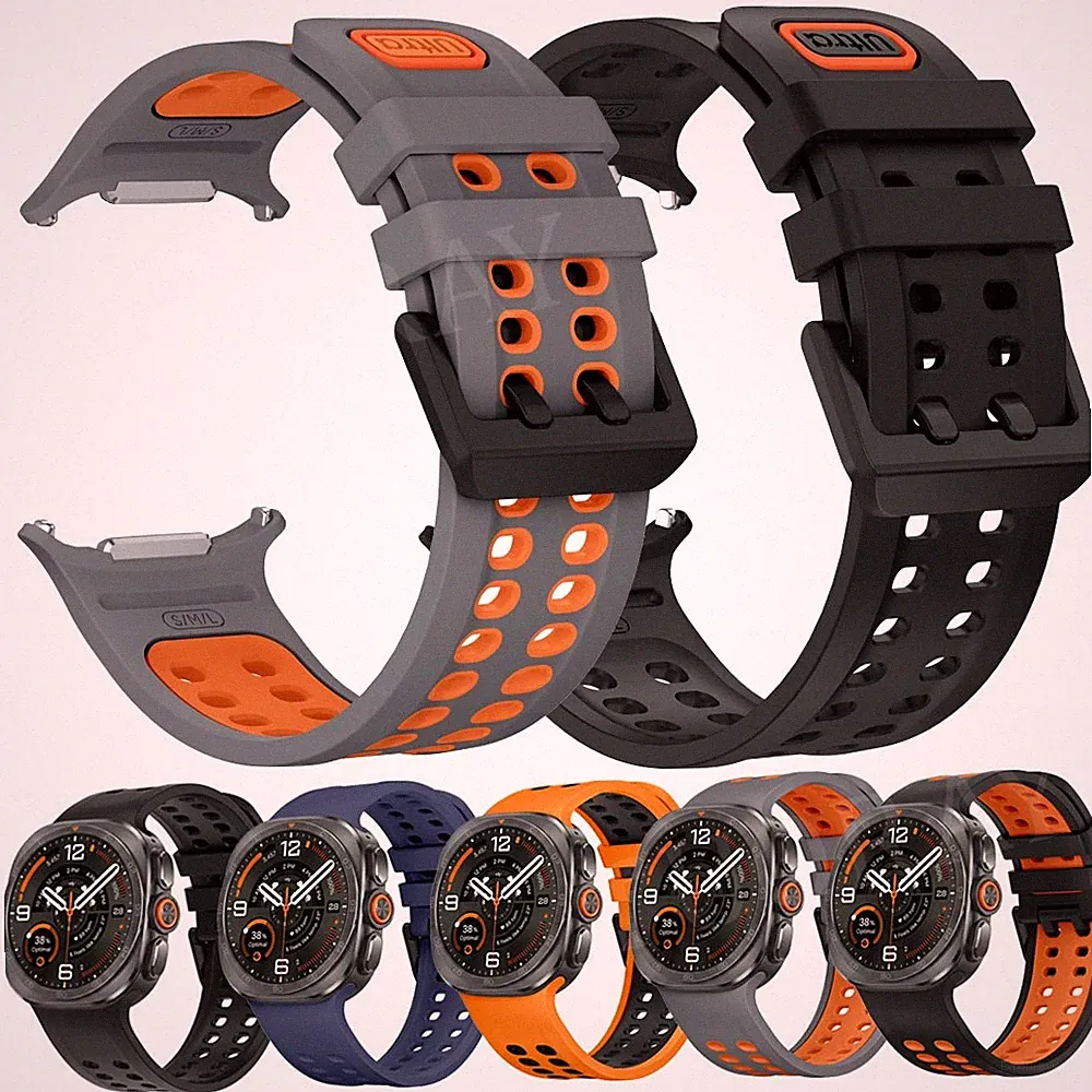 Silikon Armband für Samsung Galaxy Watch Ultra/Ultra 2 47mm 2025/2026 Smartwatch