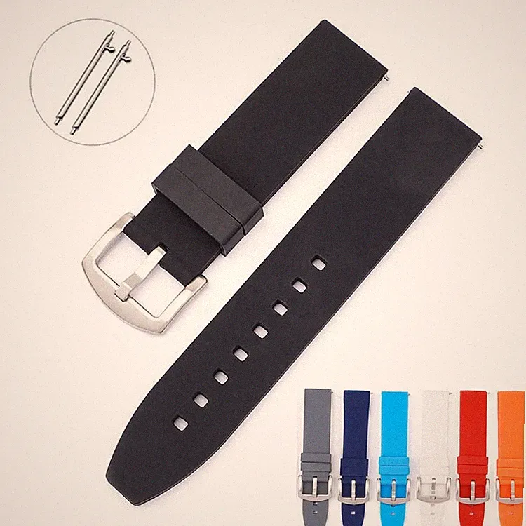 Silikon Smartwatch Armband Gummi Uhrenband Uhrenarmband 16 18 20 22 24 26 28mm