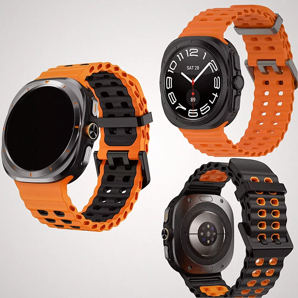 Silikon Sport Armband Für Samsung Galaxy Watch Ultra 47mm Ersatzband Smartwatch