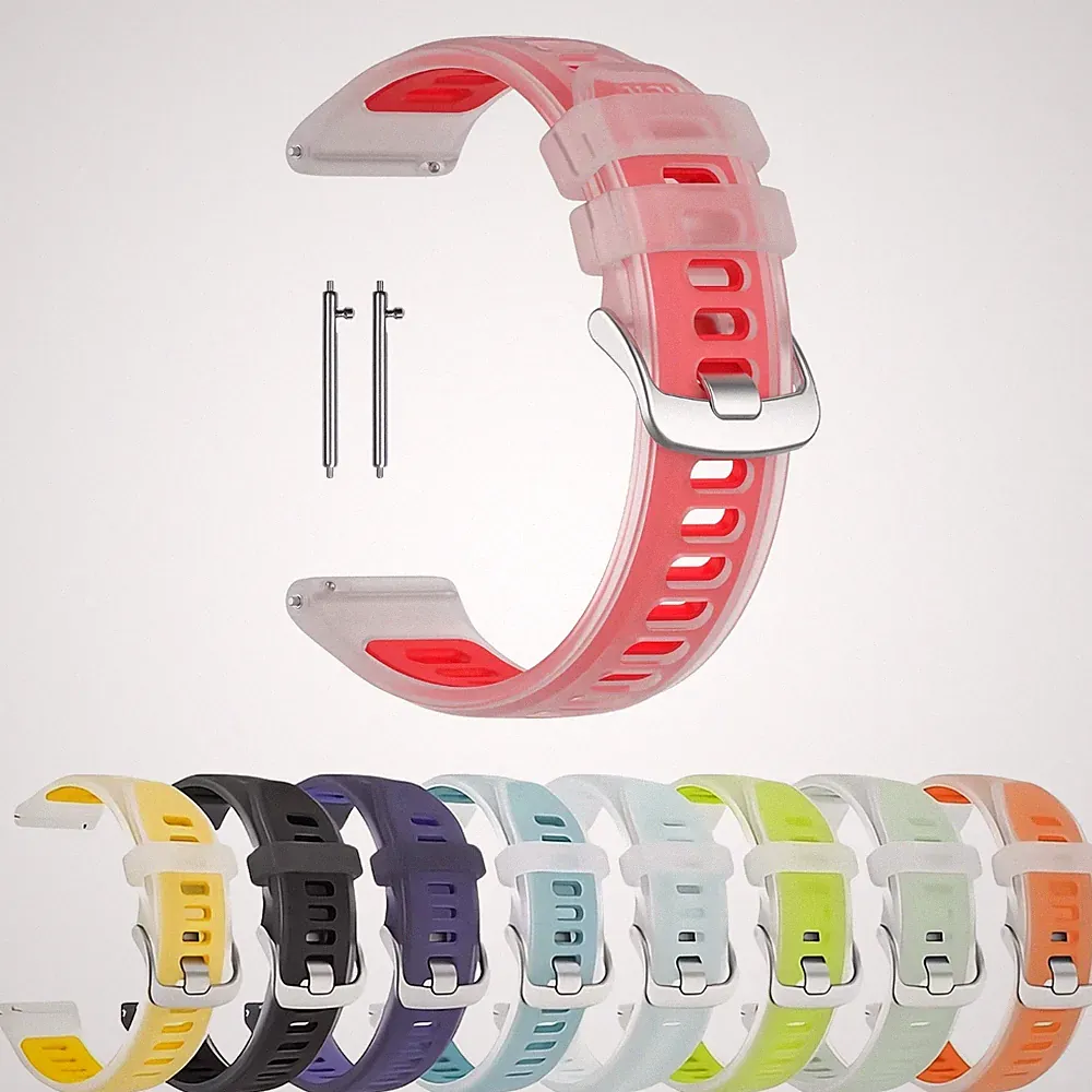 Silikon Uhrenarmband 18 20 22mm Transparent Ersatz Smartwatch Band Uhr Unisex 1x