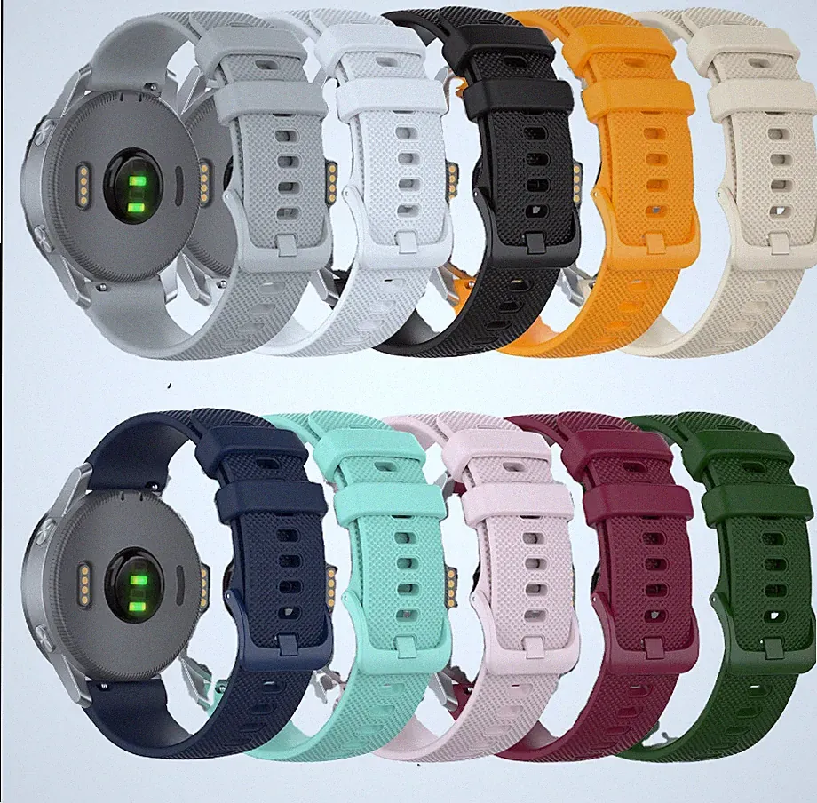 Silikon Uhrenarmband Armband 18, 20, 22 mm Universell Ersatzband Uhr Watch NEU