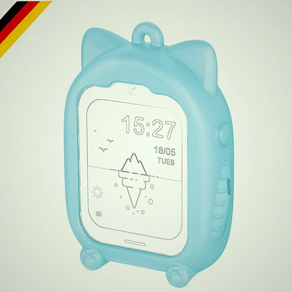 Silikonhülle mit Trageband Blau für Smartwatch rund