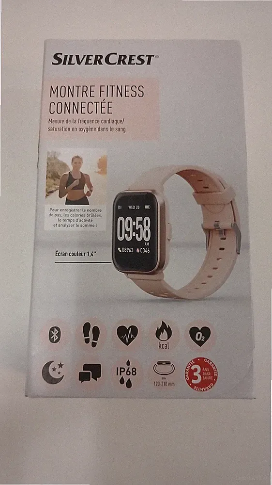 SilverCrest Fitness‑Smartwatch 1,4″ Farbdisplay Aktivitäts‑Tracker Bluetooth iOS