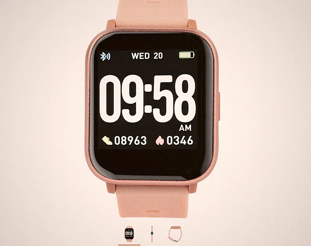 SILVERCREST Fitness-Smartwatch HG09289C Herzfrequenz SpO2 Rosa Bluetooth