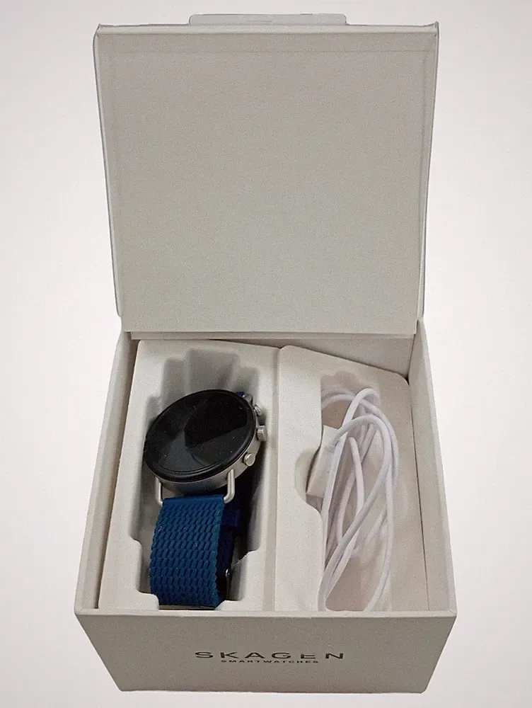 Skagen Falster 3 Smartwatch Herren Blau Wear OS Bluetooth SKT5203