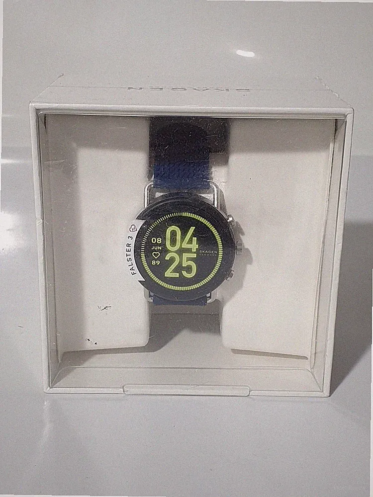 Skagen Falster 3 Smartwatch SKT5203 Blau Silikon Wear OS NFC GPS Neu_0,08_5