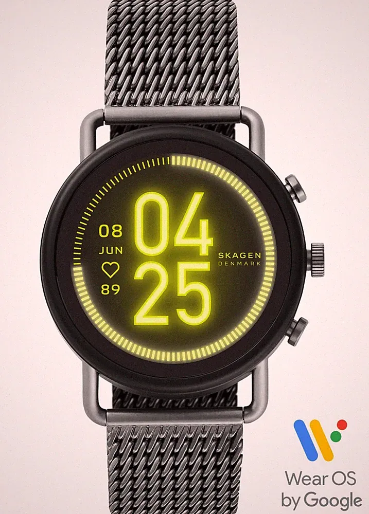 Skagen Smartwatch HR Falster 3 Milanaise Edelstahl Grau SKT5200