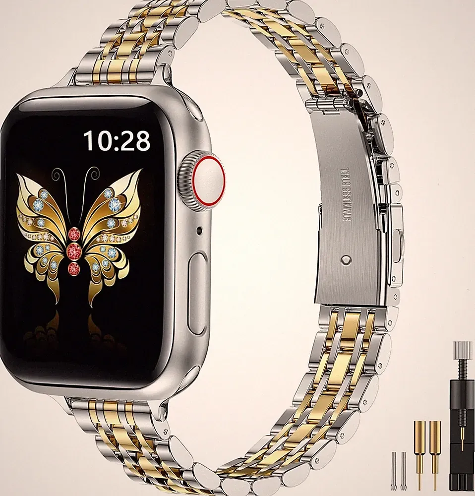 Slim Band kompatibel mit Apple Watch Armband 38 mm 40 mm 41 mm, dünnes
