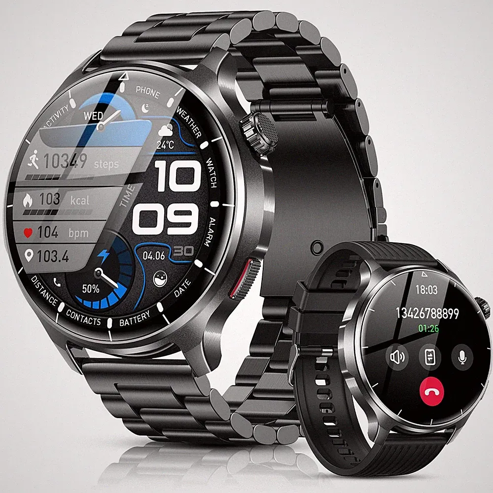 SLOKSFil Herren Smartwatch 1000mAh, 1,52" HD, BTAnrufe, 110+ Modi, IP68