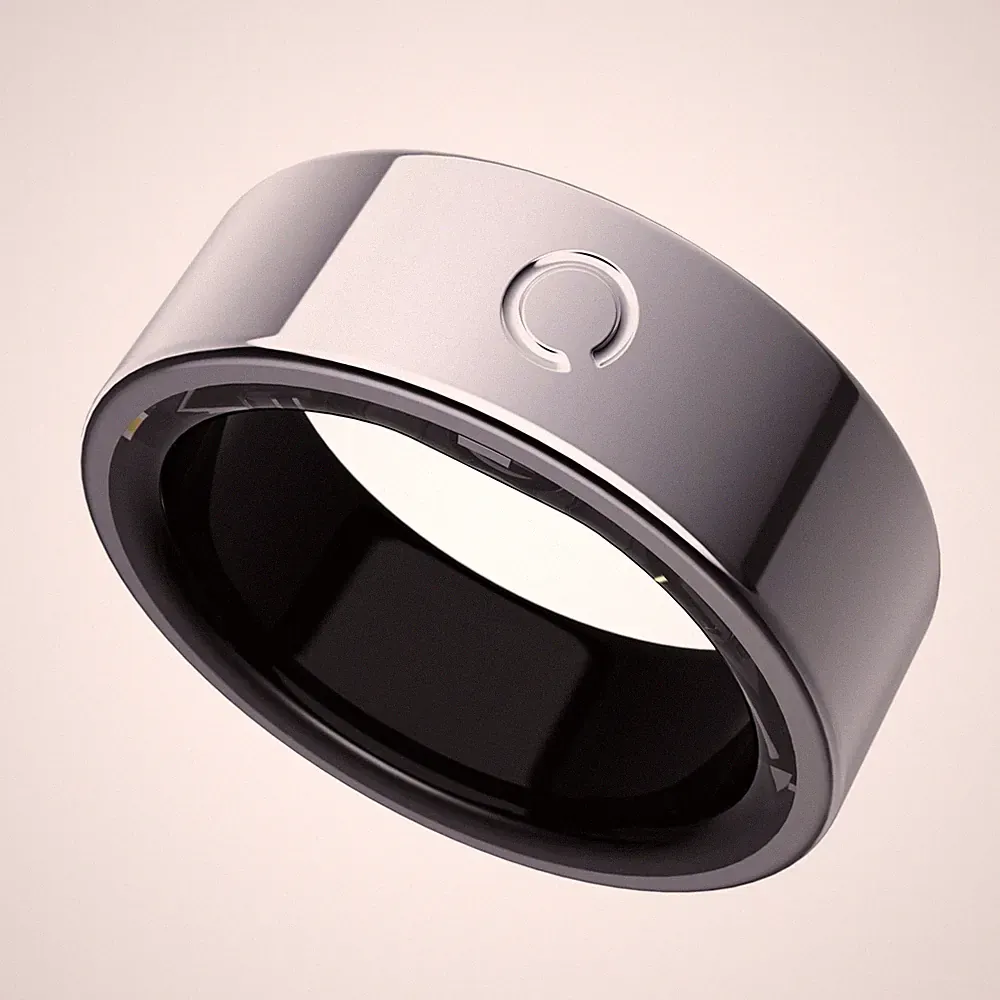 Smart Ring Fitness Tracker Schlaf Herzfrequenz Stress Damen Herren Silber 8-12 T
