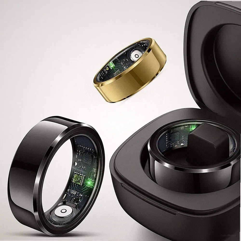 Smart Ring Männer Frauen Gesundheitstracker Herzfrequenz Schlaf Monitor 5ATM Wasserdicht iOS