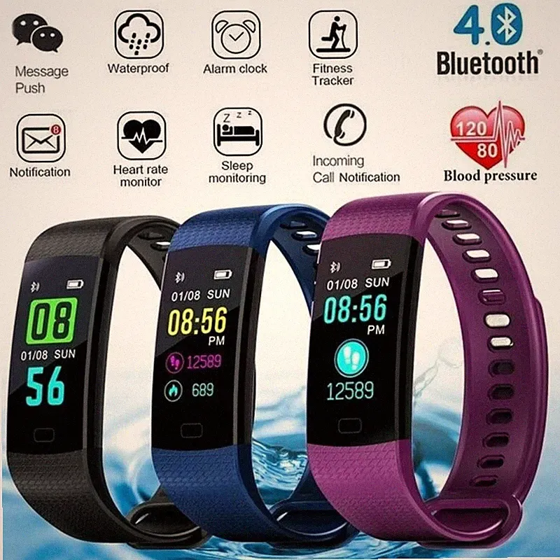 Smart Uhr Fitness Aktivität Tracker Schritt Für Bluetooth Sport Android IPHONE