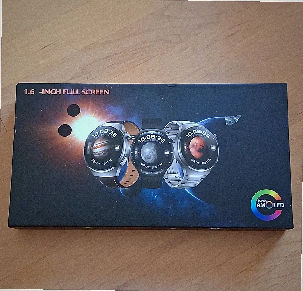 Smart Watch 1,6 Zoll AMOLED Full Screen, 50 mm, Silikonarmband, Android