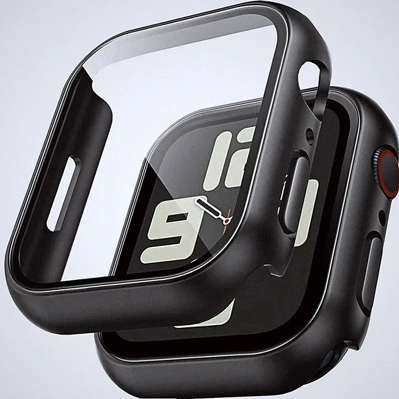Smart Watch Case Cover Glas Displayschutzfolie für Series SE 4 5 6 7 8 9 10 11