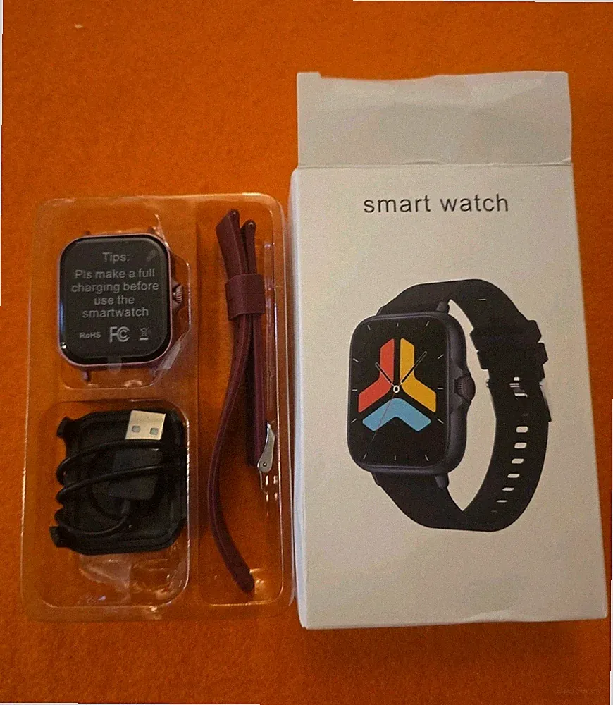 Smart Watch, Damen, Brombeerfarben, NEU