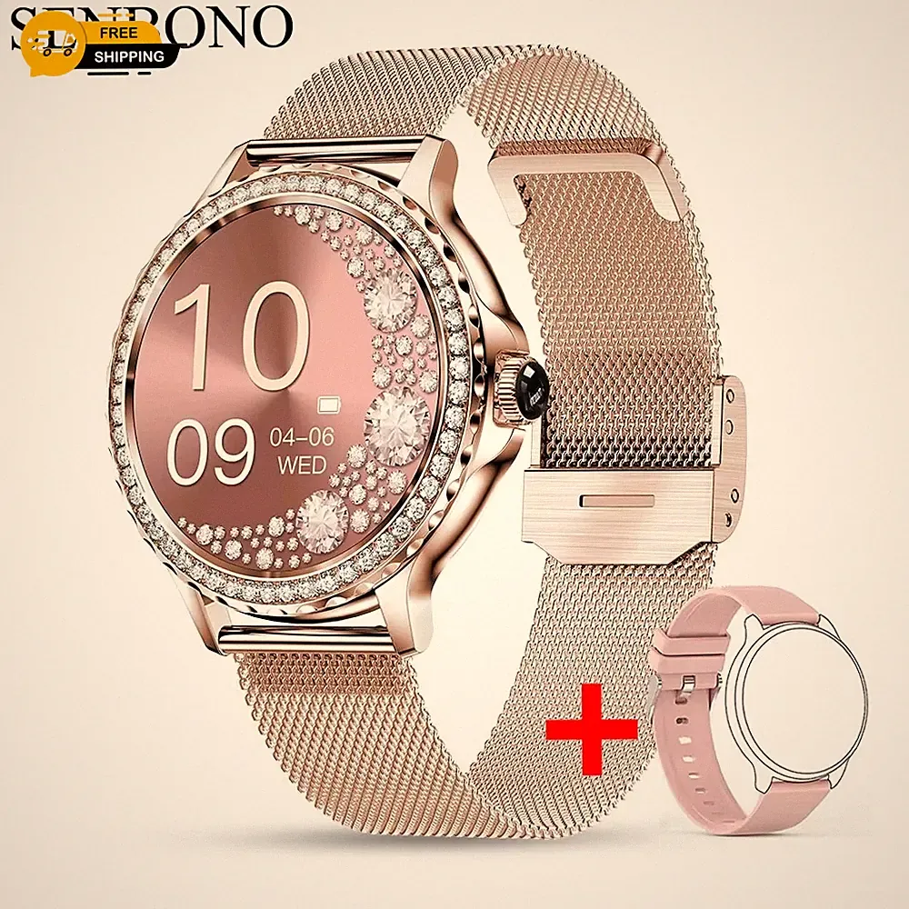 Smart Watch Damen Frauen mit Telefonfunktion Armbanduhr für iPhone Samsung Huawe