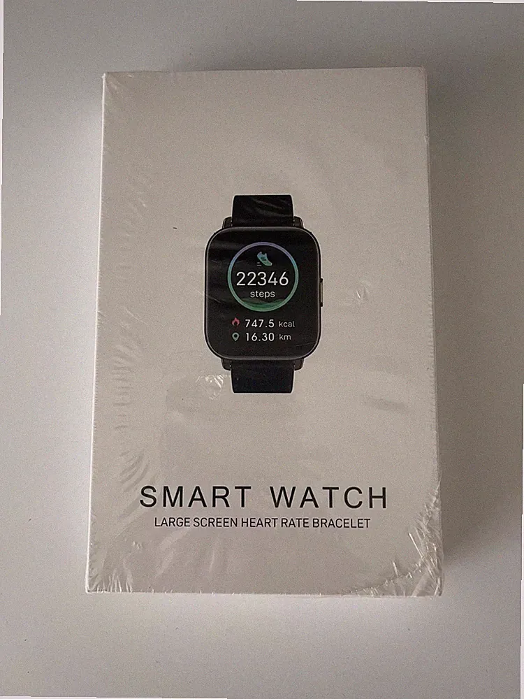 Smart Watch Fitness Uhr 1.69" Touchscreen Herzfrequenz Sportuhr Schwarz Neu