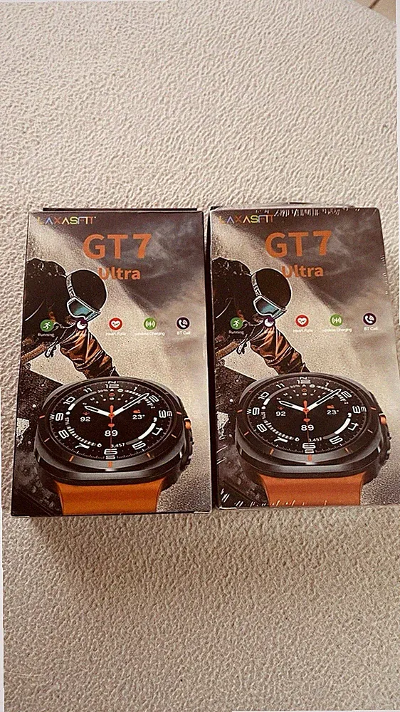 Smart Watch GT7 Ultra Bluetooth KESHUYOU 2025 Farbe Orange-Schwarz
