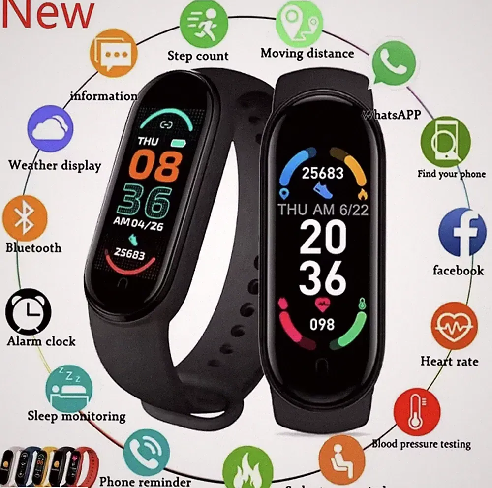 Smart Watch Herren Damen Fitnessuhr Tracker Bluetooth Sportuhr Schrittzähler