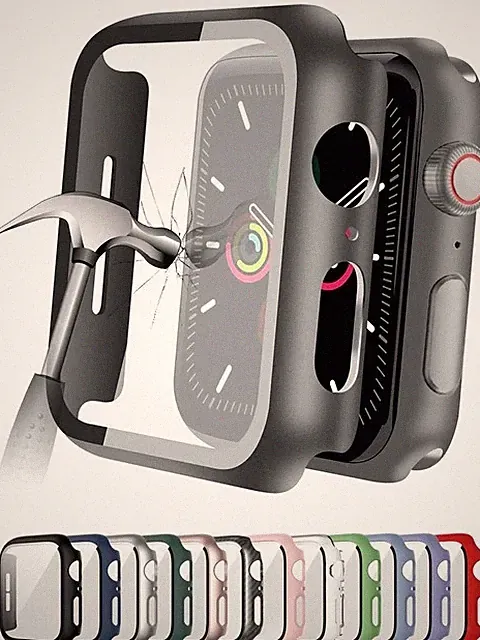 Smart Watch Hülle Glas Displayschutz Cover für Series SE 4-11 40-45mm UK
