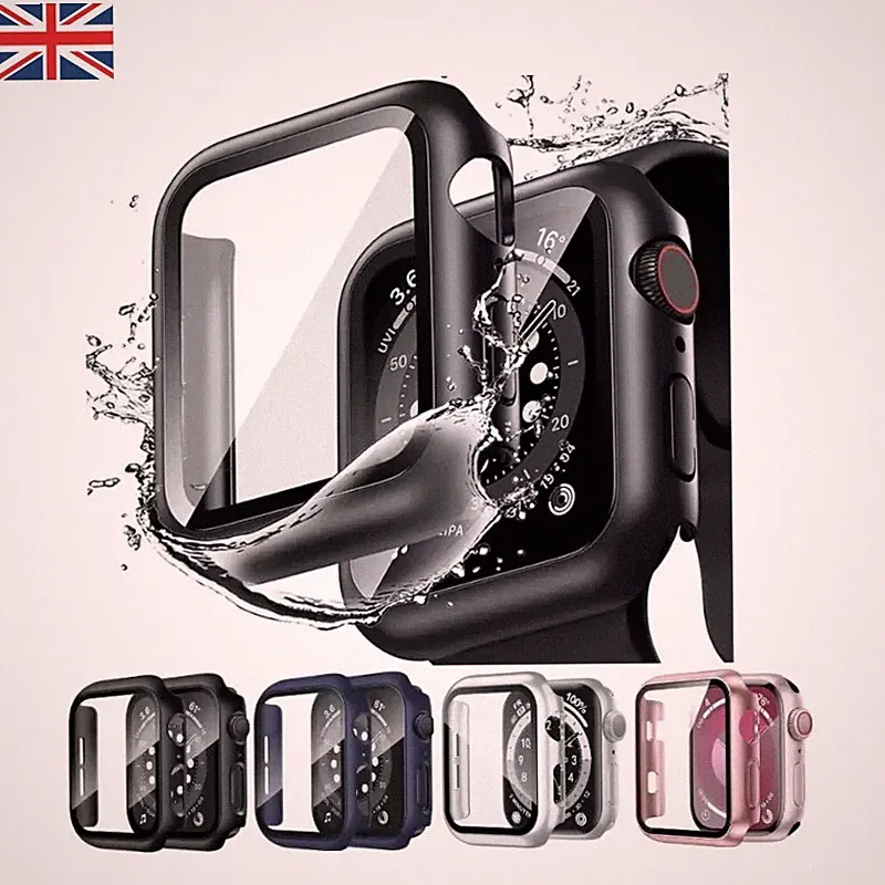 Smart Watch Hülle Glas Displayschutz Cover für Series SE 4-11 40-45mm UK