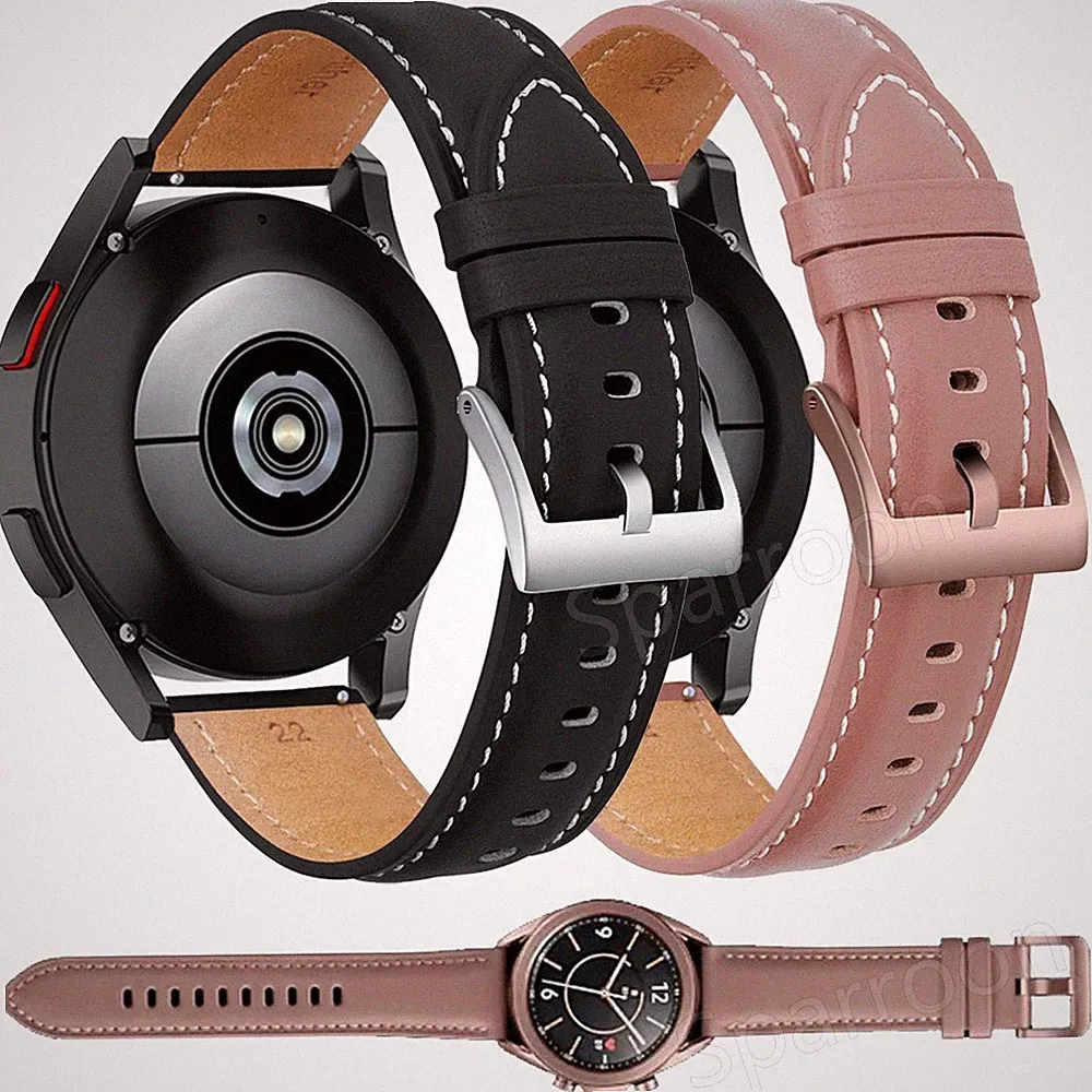 Smart Watch Lederarmband Klassisch Ersatz Leder Armband Ersatz Armband 20mm/22mm