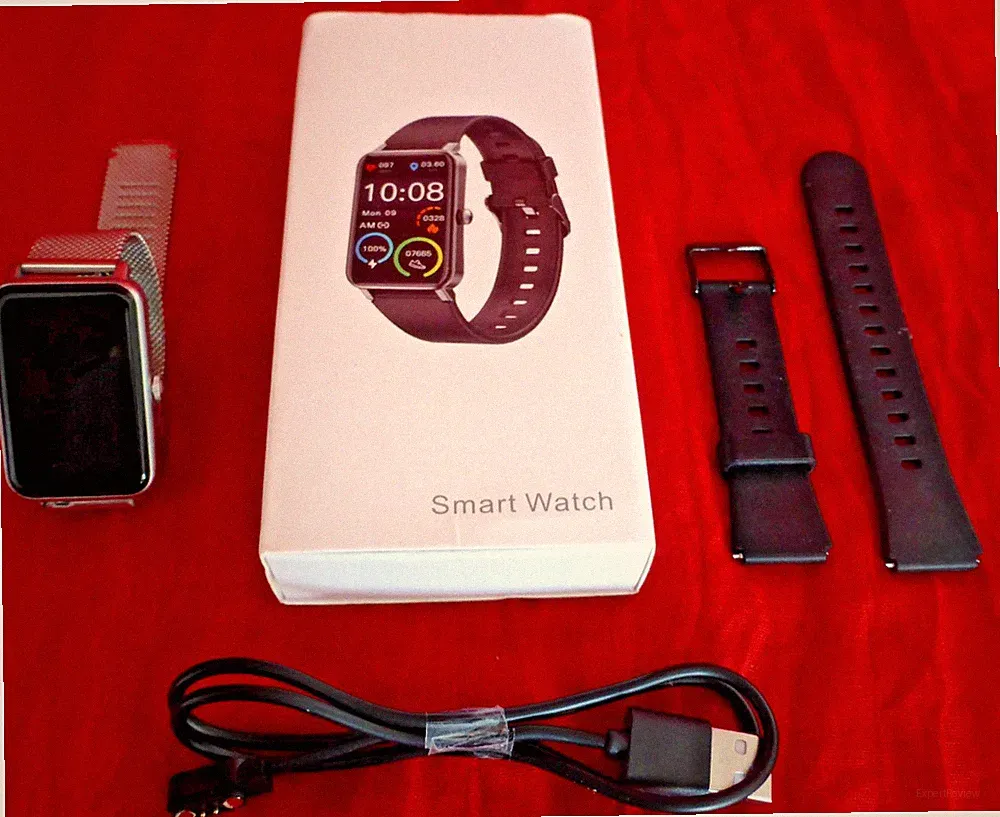 Smart Watch Puls Uhr Blutdruck Wetter Sport Schritte km kcal O2-Gehalt Damen