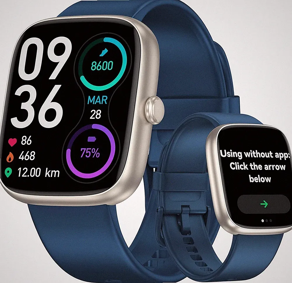 Smart Watch Seniorenfreundlich große Schrift ohne App/Telefon erforderlich Fitness Tracker,...