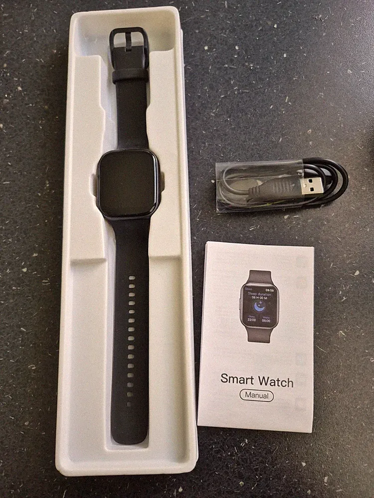 Smart Watch SQ23 In Black Fitness Tracker Heart Rate