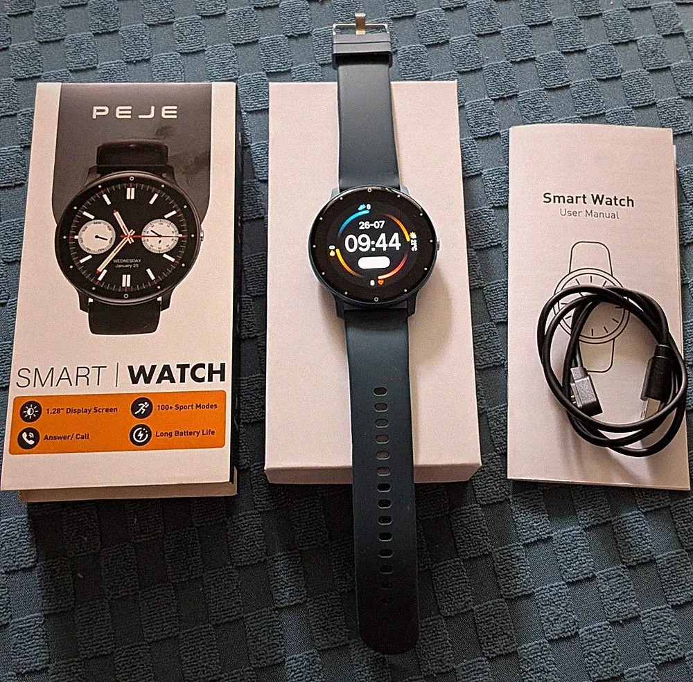 SmartWatch 1,28" TFT grün Silikonarmband