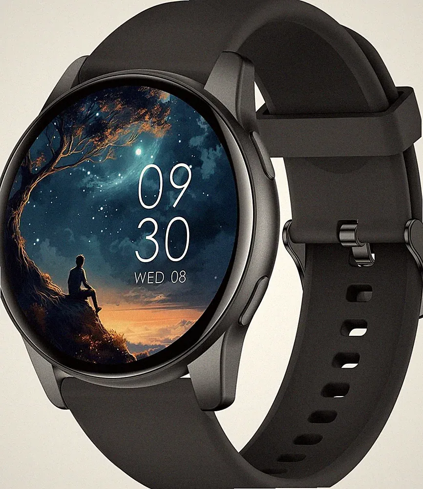Smartwatch 1,38 Zoll HD-Display Bluetooth Anrufe Fitness Tracker IP68 Schwarz