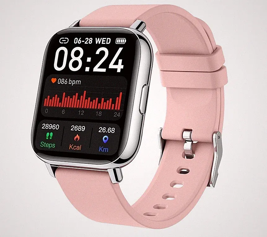 Smartwatch, 1,69" LCD Touch, Herzfrequenz, Schlafmonitor, Schrittzähler, IP68 Waterpro