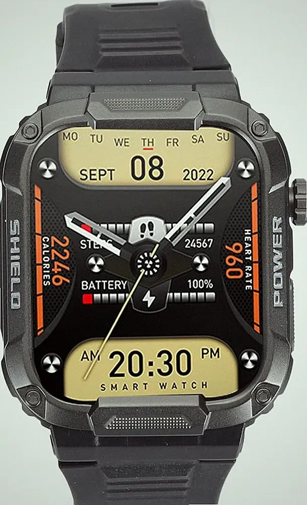 Smartwatch 1,85" LT08 Bluetooth Anruf Kalender Herzfrequenz TFT 128 MB