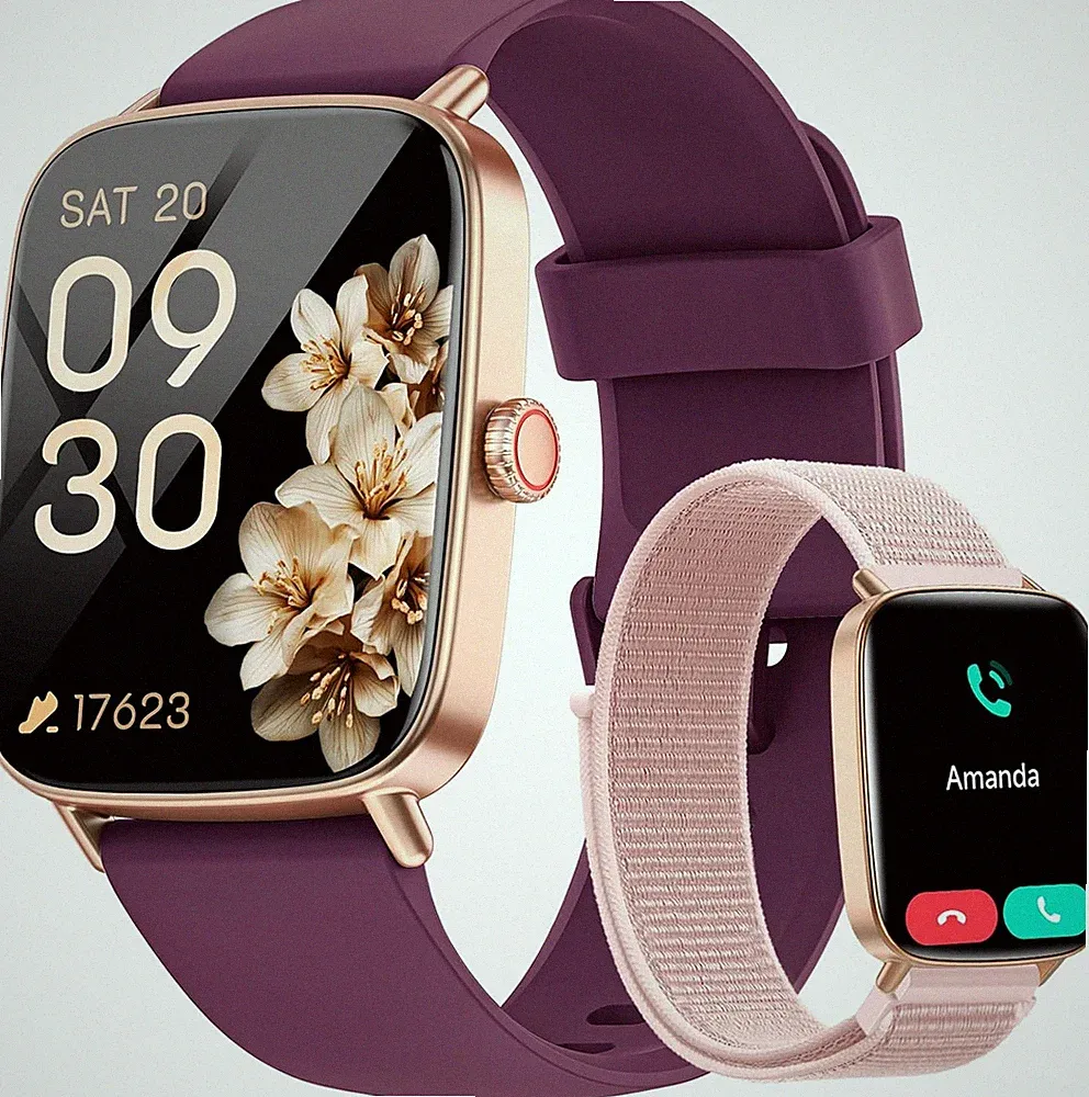Smartwatch 1,85 Zoll HD Display Bluetooth 5 Herren Damen Fitnessuhr Pulsuhr Uhr