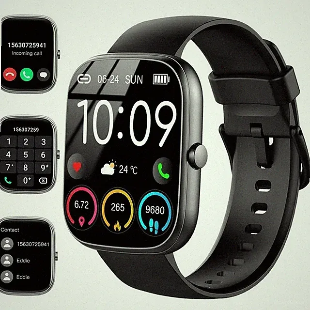 Smartwatch, 1,91" Smartwatch (Annehmen/Anrufen), IP68 Wasserdicht Fitnesstracker