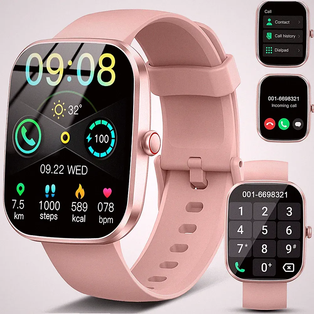 Smartwatch, 2026 HD 1,91" Bluetooth 5.4 Calling 1,91 Zoll, B-Pink PRO