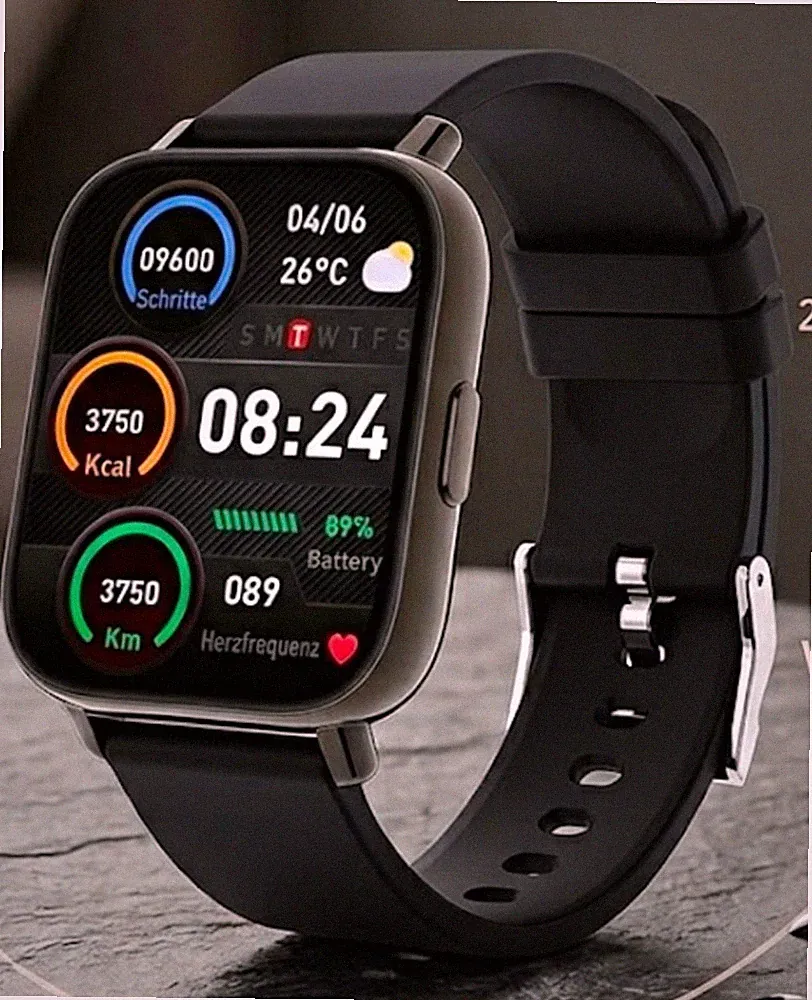 Smartwatch 42 mm IP67 wasserdicht Fitness Tracker Pulsmesser Schlafmonitor