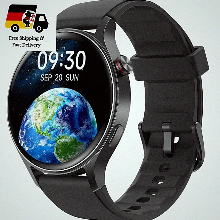 Smartwatch AR-01 Herren Damen mit Telefonfunktion 1,32" AMOLED Display 3ATM